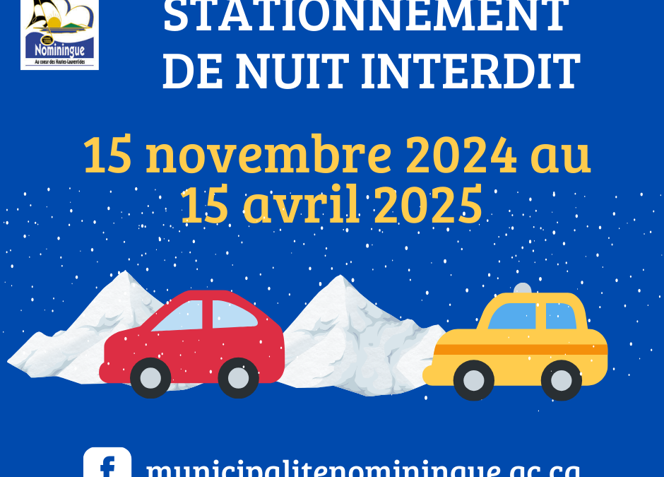 Stationnement de nuit interdit